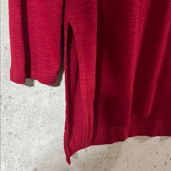 J Jill Pima Cotton Cowl Neck Tunic Top Women's Small Dark Red Burgundy - Picture 4 of 5